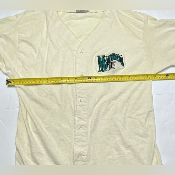 Florida Marlins baseball THE GAME men’s jersey white Button-down XL Extra LARGE - Picture 8 of 13